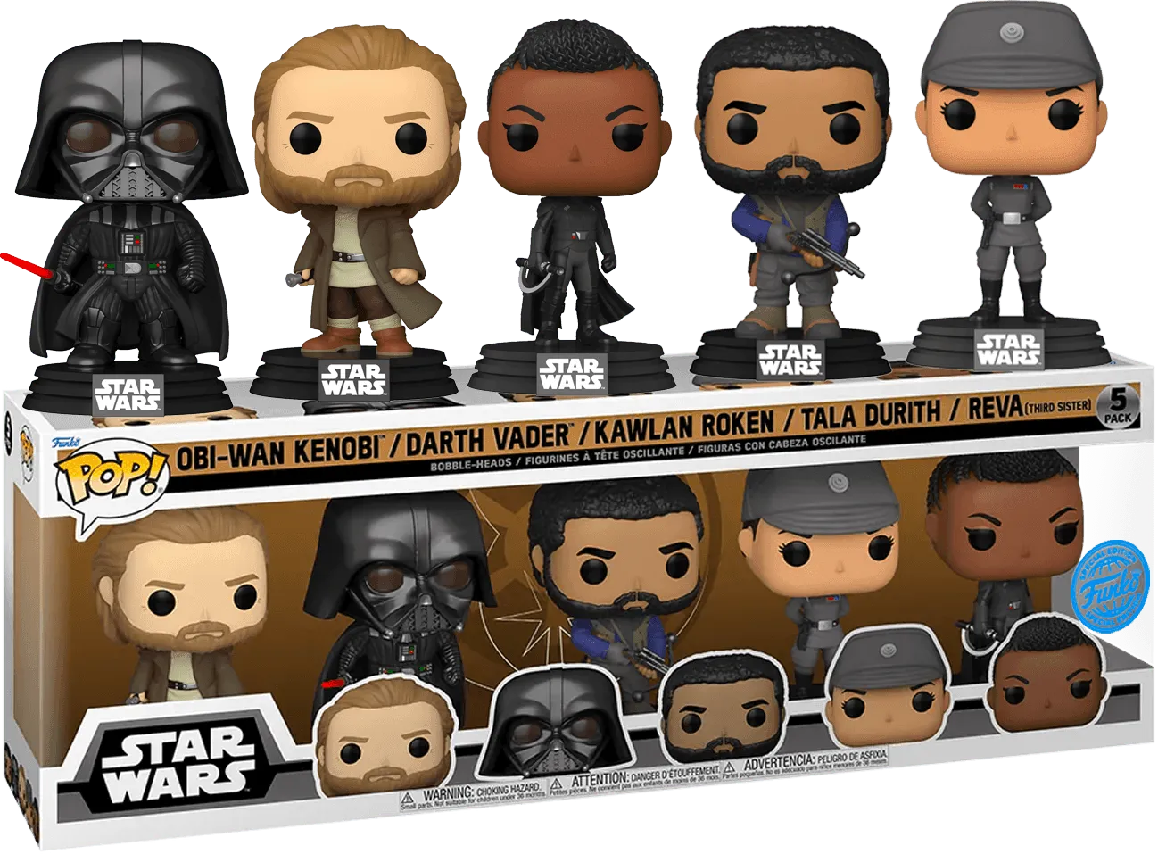 FUN65089 Star Wars - Kenobi US Exclusive Pop! Vinyl 5 Pack [RS] - Funko - Titan Pop Culture