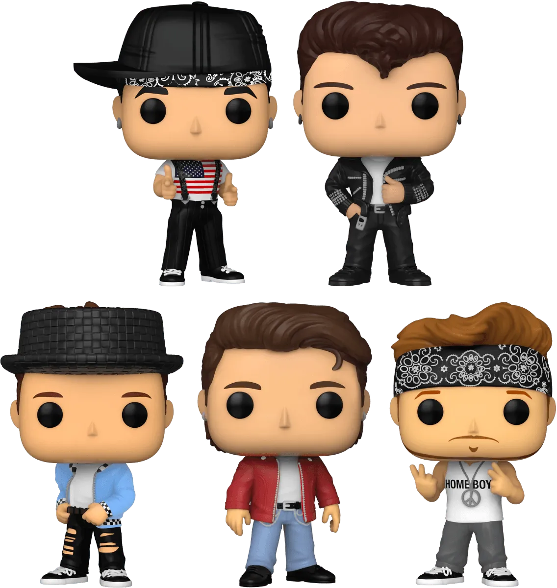 FUN65234 New Kids on the Block - Donnie, Joey, Jordan, Jonathan & Danny Pop! Vinyl 5-Pack [RS] - Funko - Titan Pop Culture