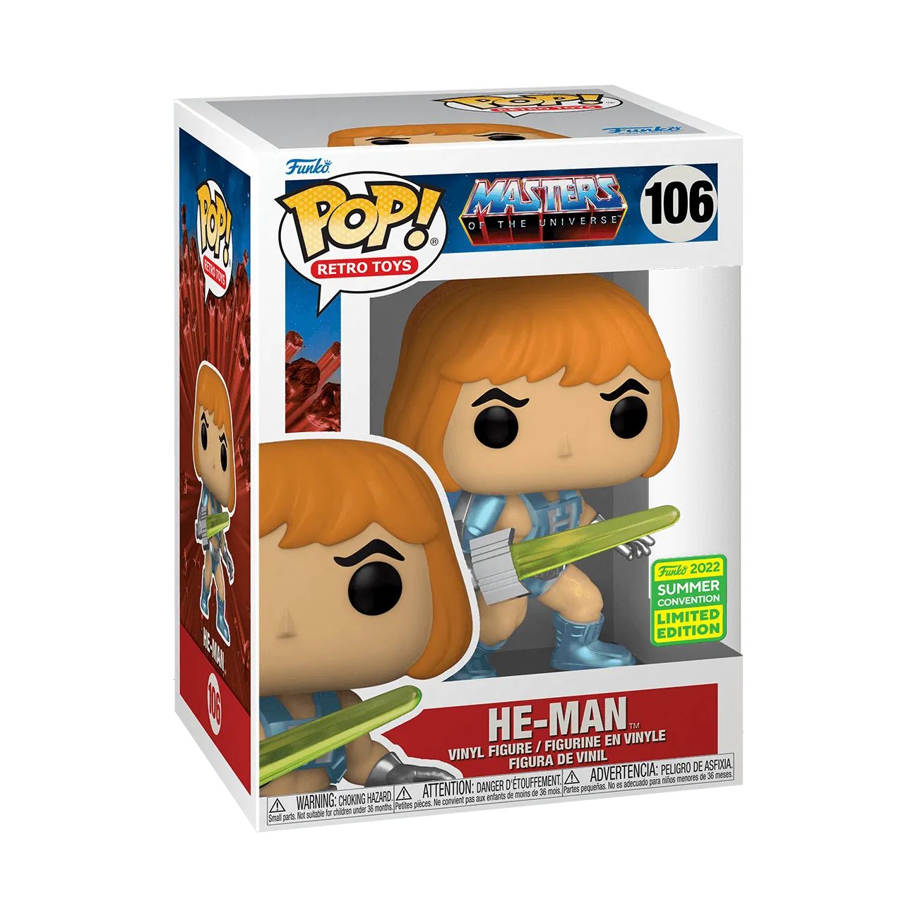 FUN65251 Masters of the Universe - He-Man Laser Power SDCC 2022 Exclusive Pop! Vinyl [RS] - Funko - Titan Pop Culture