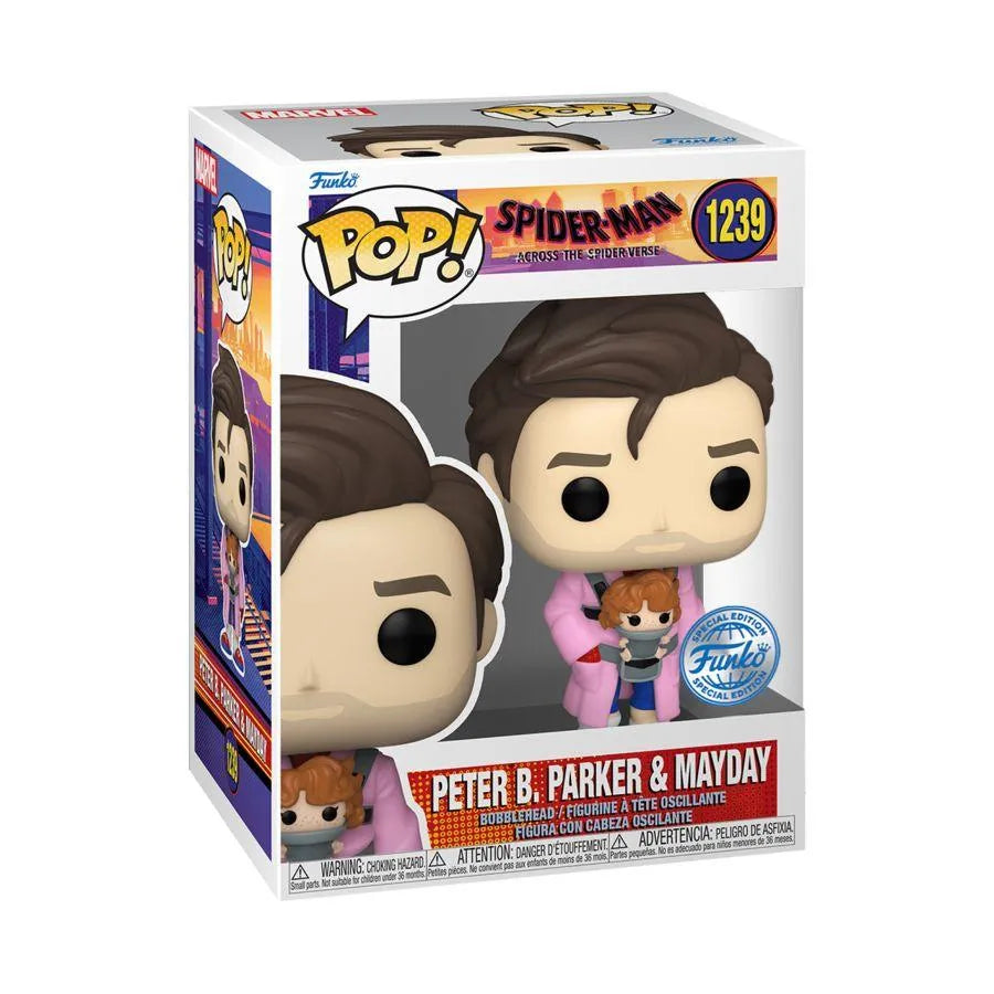 FUN66177 Spiderman: Acros the Spider-Verse - Peter B. Parker & Mayday US Exclusive Pop! Vinyl [RS] - Funko - Titan Pop Culture
