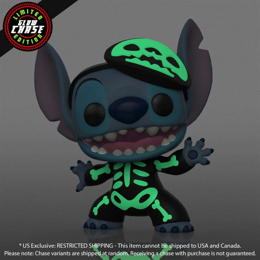 FUN66330 Lilo and Stitch - Skeleton Stitch (with chase) US Exclusive Pop! Vinyl [RS] - Funko - Titan Pop Culture