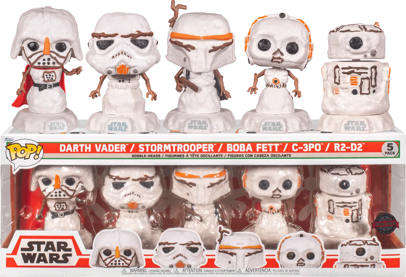FUN66346 Star Wars - Snowman US Exclusive Pop! Vinyl 5-Pack [RS] - Funko - Titan Pop Culture