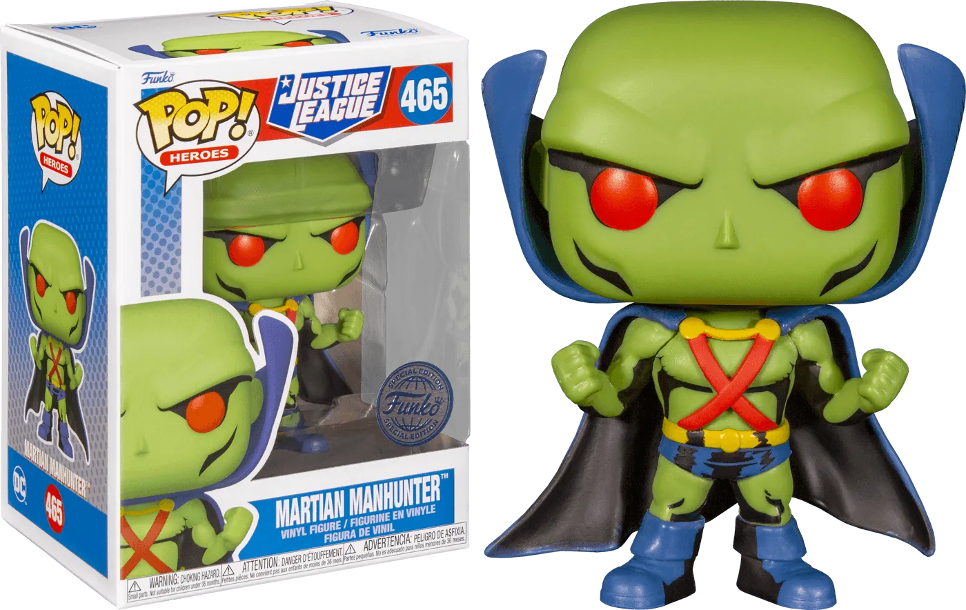 FUN66619 Justice League (comics) - Martian Manhunter US Exclusive Pop! Vinyl [RS] - Funko - Titan Pop Culture
