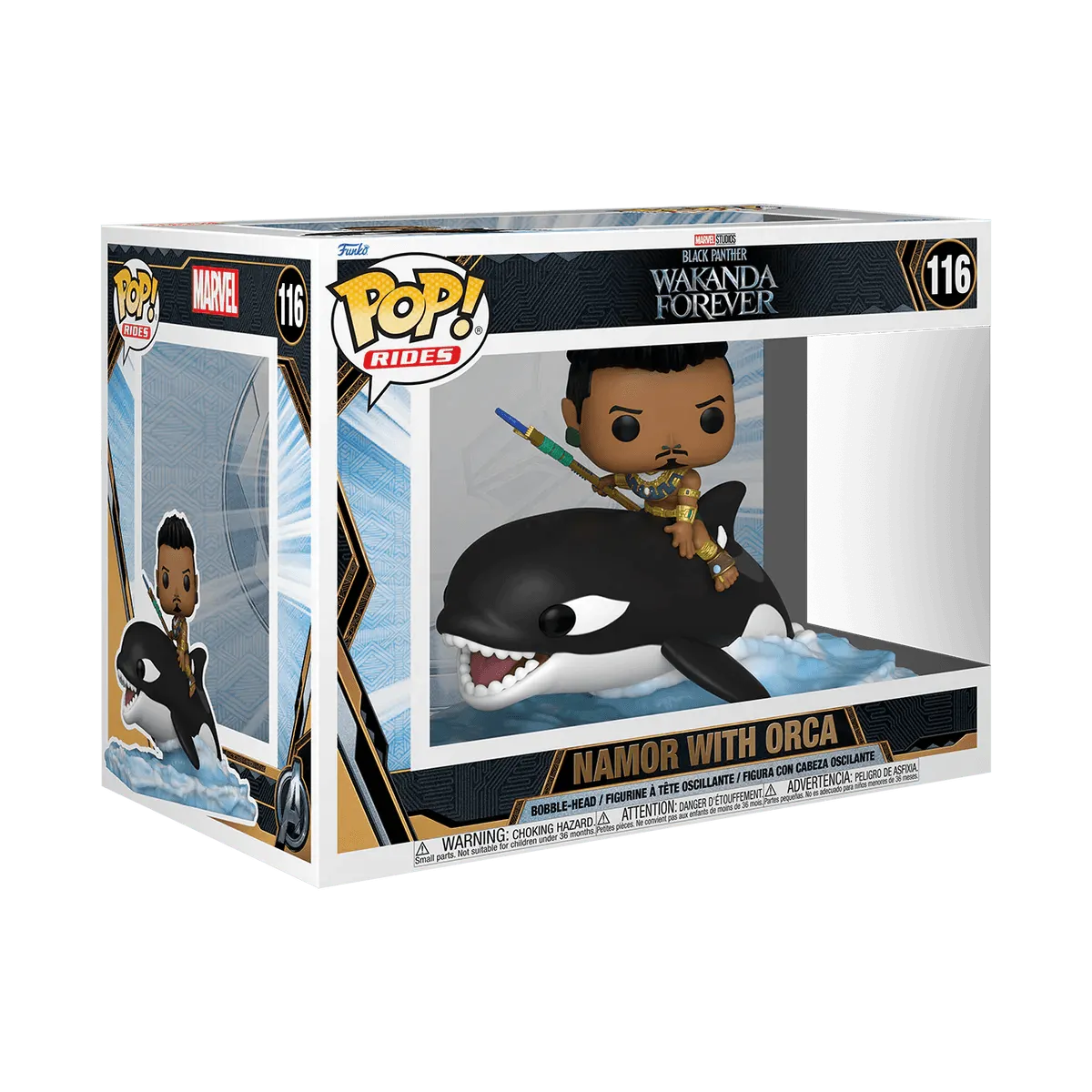 FUN66721 Black Panther 2: Wakanda Forever - Namor with Orca Pop! Ride - Funko - Titan Pop Culture