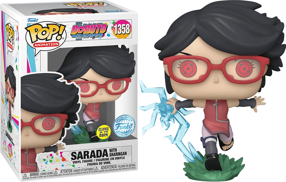 FUN68208 Boruto: Naruto Next Generations - Sarada with Sharingan Glow US Exclusive Pop! Vinyl [RS] - Funko - Titan Pop Culture