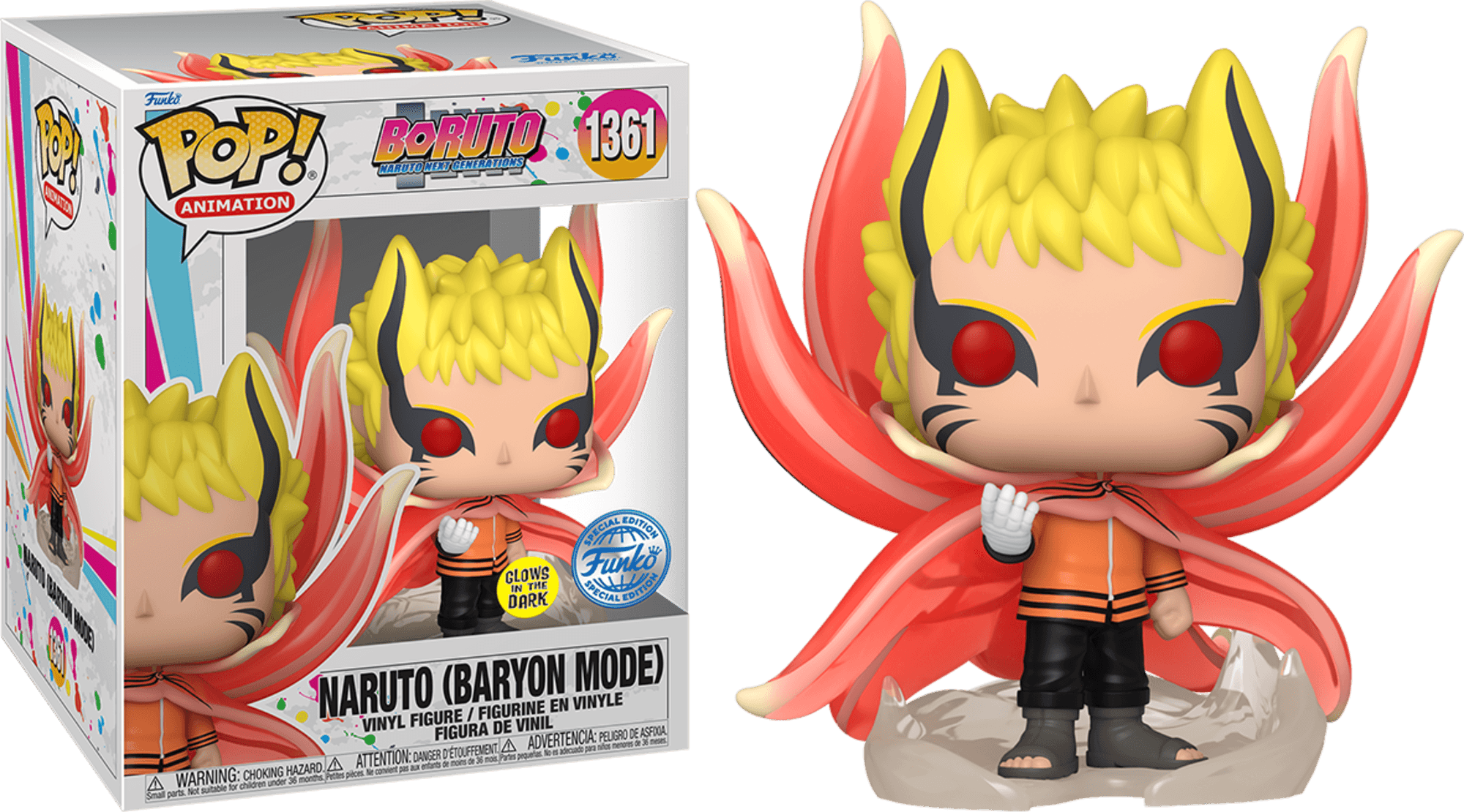 FUN68227 Boruto - Naruto Baryon Mode Glow 6" US Exclusive Pop! Vinyl [RS] - Funko - Titan Pop Culture