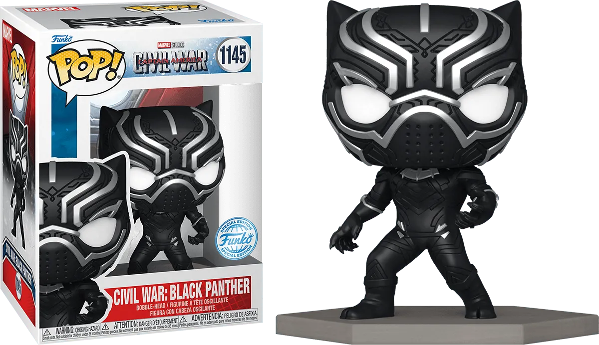 FUN68695 Captain America 3: Civil War - Black Panther Build-A-Scene US Exclusive Pop! Vinyl [RS] - Funko - Titan Pop Culture
