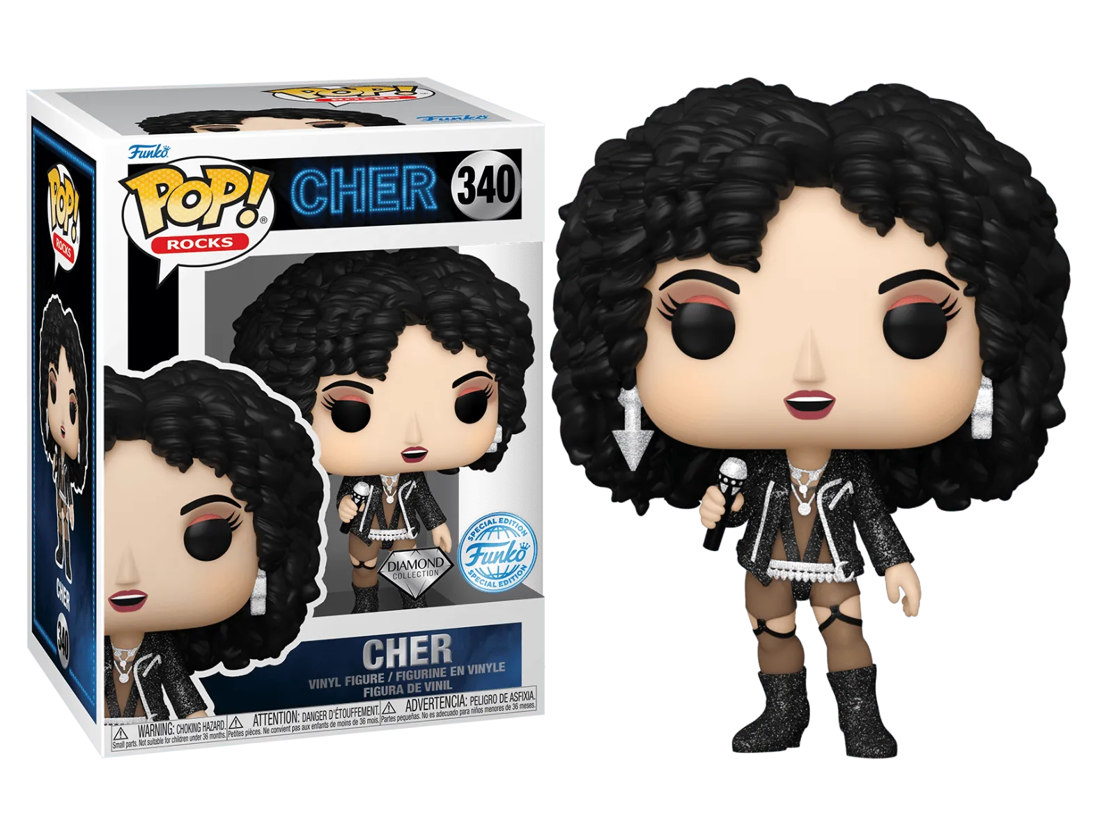 FUN68696 Cher - If I Could Turn Back Time Diamond Glitter US Exclusive Pop! Vinyl [RS] - Funko - Titan Pop Culture