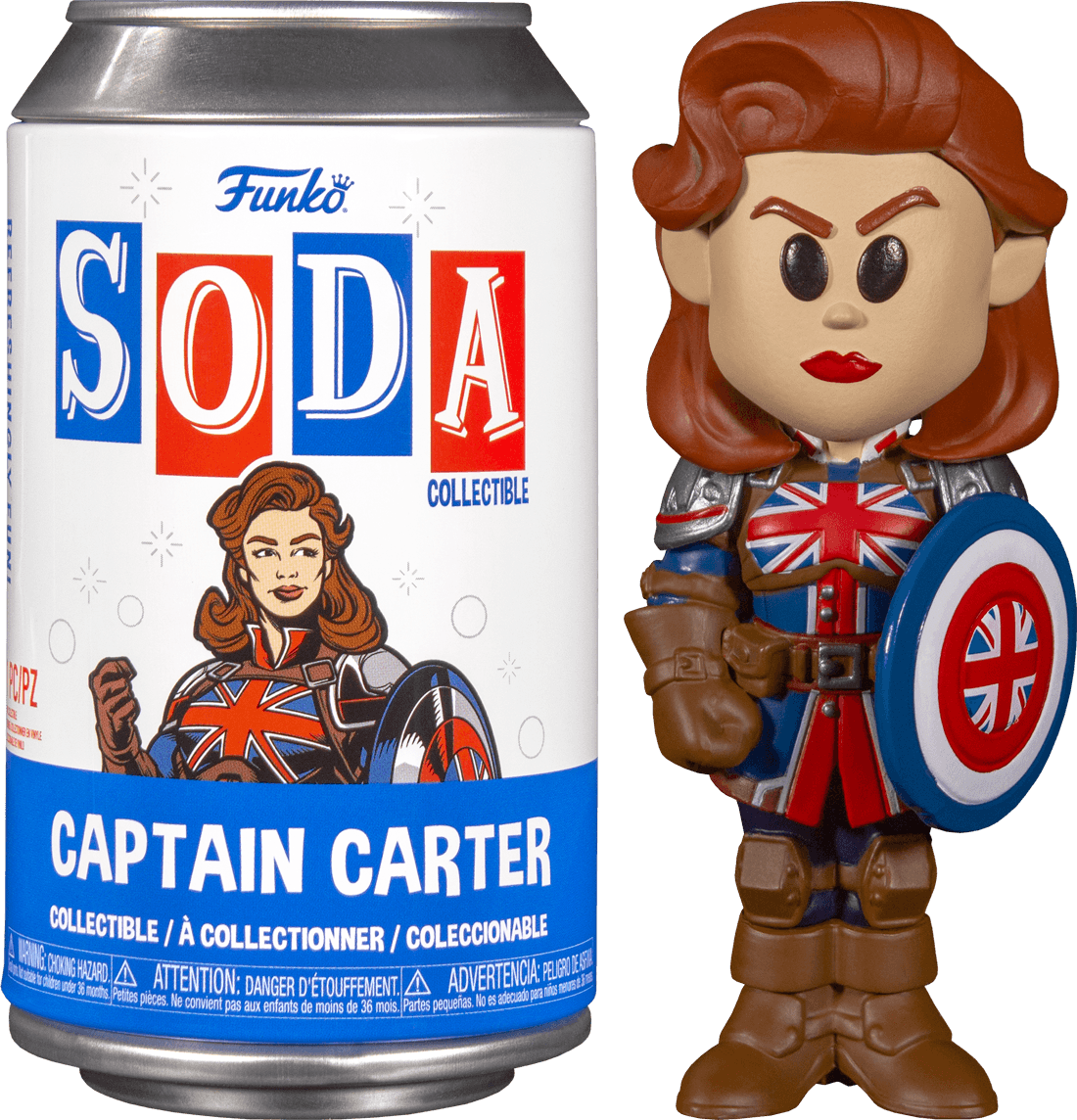FUN68836 What If - Captain Carter (with chase) Vinyl Soda - Funko - Titan Pop Culture