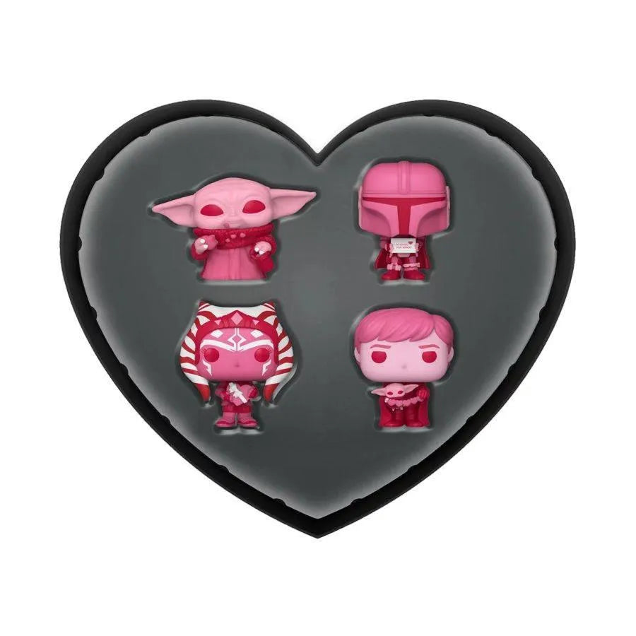 FUN69071 Star Wars: The Mandalorian - Valentines Day US Exclusive Pocket Pop! 4-Pack [RS] - Funko - Titan Pop Culture