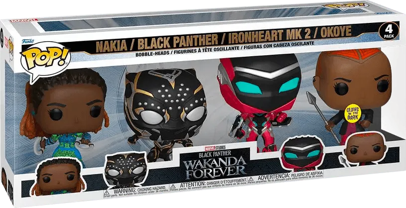 FUN69112 Black Panther 2: Wakanda Forever - US Exclusive Pop! 4-Pack [RS] - Funko - Titan Pop Culture