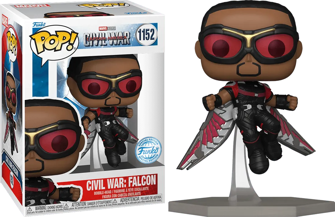 FUN70099 Captain America: Civil War - Falcon US Exclusive Build-A-Scene Pop! Vinyl [RS] - Funko - Titan Pop Culture