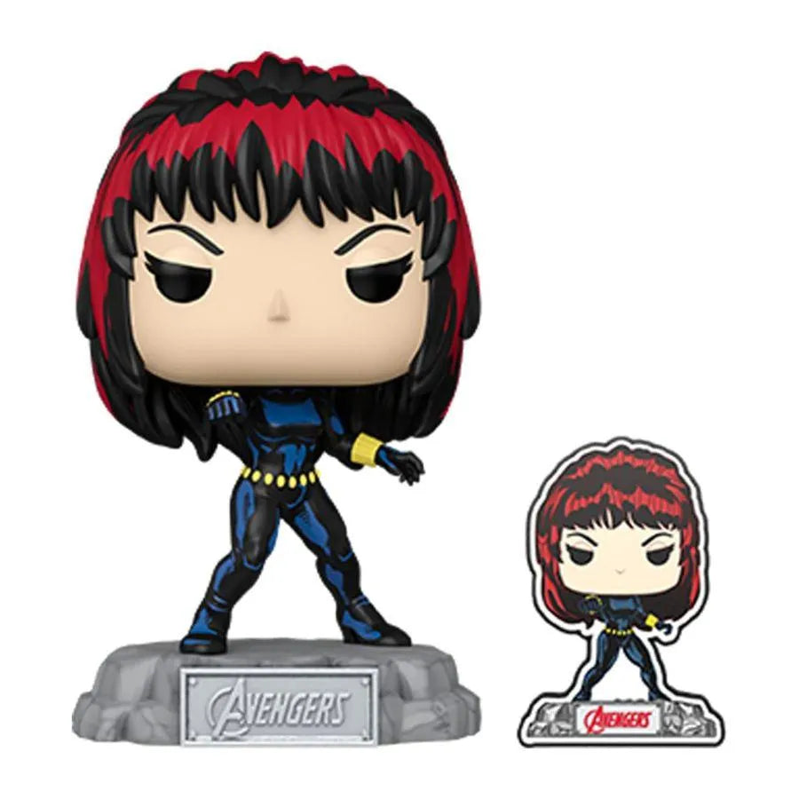FUN70126 Avengers 60th Anniversary - Black Widow (with Pin) US Exclusive Pop! Vinyl [RS] - Funko - Titan Pop Culture