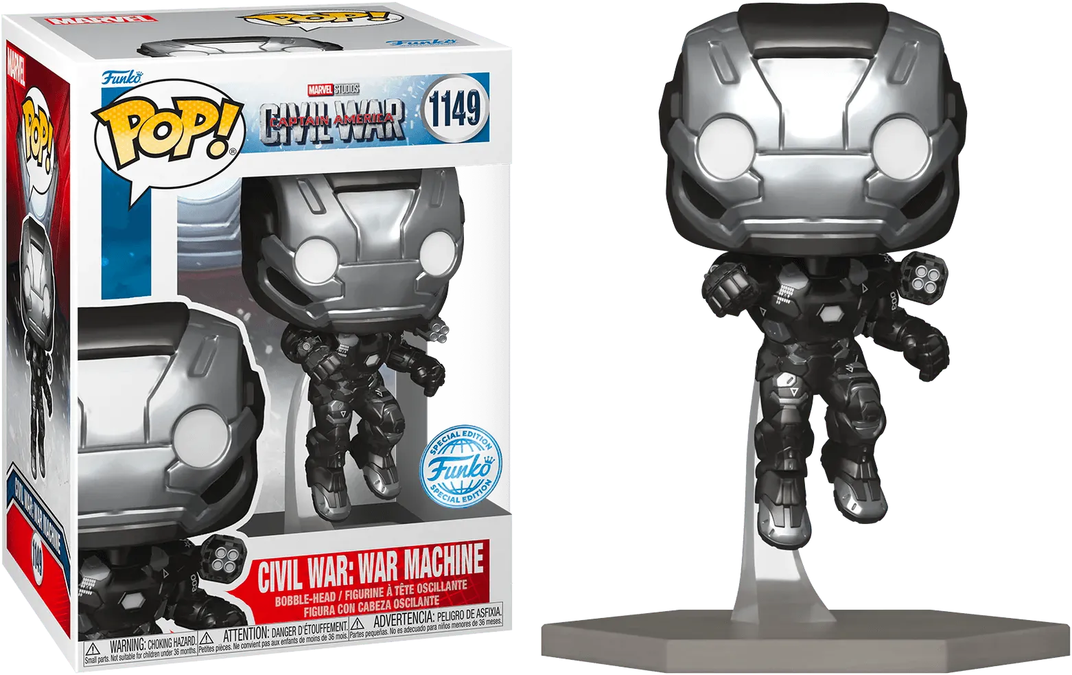 FUN70455 Captain America 3: Civil War - War Machine US Exclusive Build-A-Scene Pop! Vinyl [RS] - Funko - Titan Pop Culture