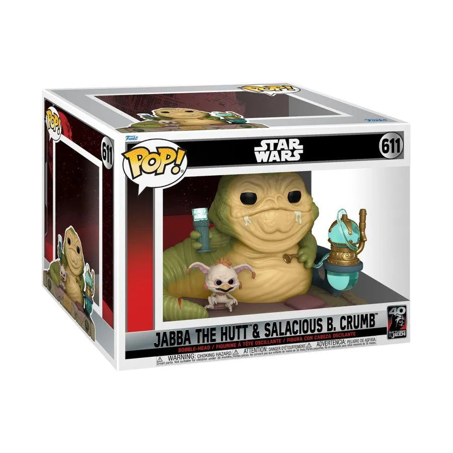 FUN70742 Star Wars: Return of the Jedi 40th Anniversary - Jabba with Salacious Pop! Movie Moment - Funko - Titan Pop Culture