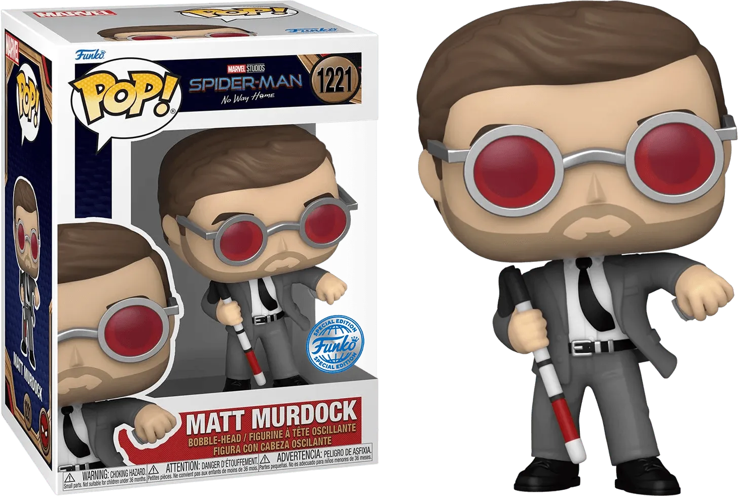 FUN71056 Spider-Man: No Way Home - Matt Murdock with Brick US Exclusive Pop! Vinyl [RS] - Funko - Titan Pop Culture
