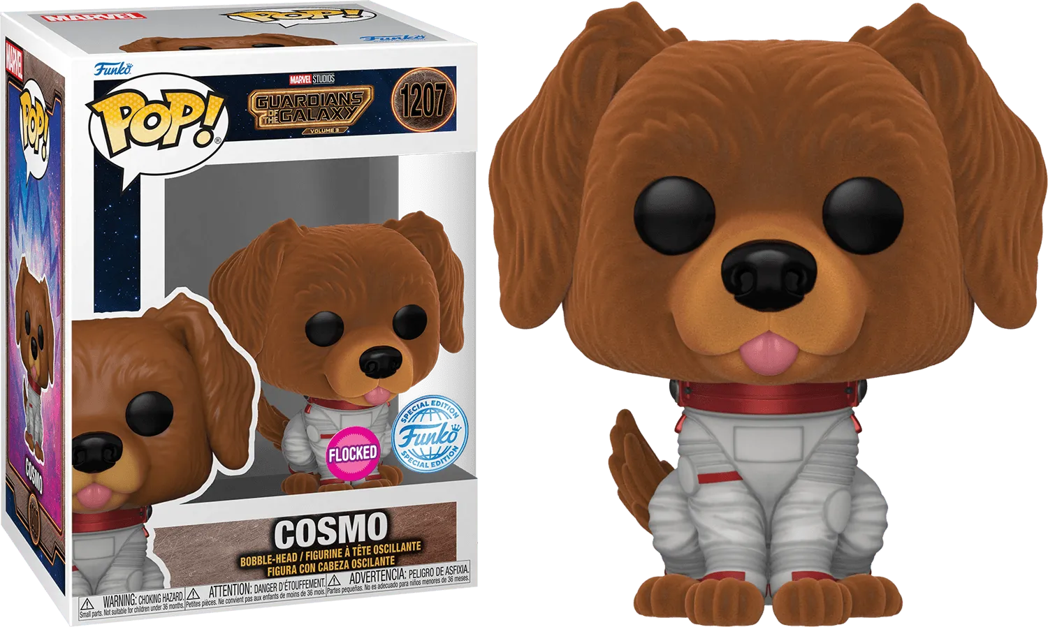 FUN71061 Guardians of the Galaxy: Volume 3 - Cosmo US Exclusive Flocked Pop! Vinyl [RS] - Funko - Titan Pop Culture