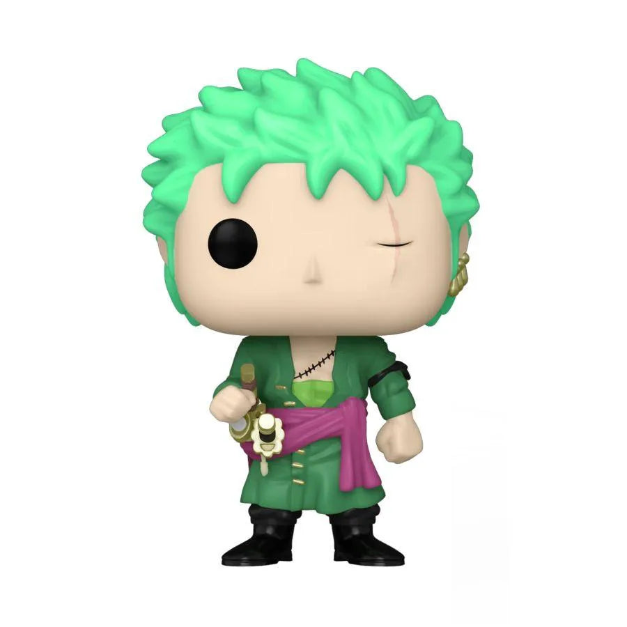FUN71816 One Piece - Roronoa Zoro US Exclusive Glow Pop! Vinyl [RS] - Funko - Titan Pop Culture