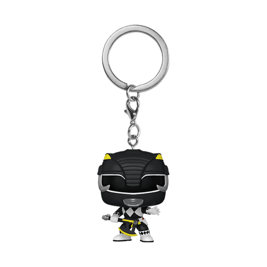 FUN72149 Power Rangers 30th Anniversary - Black Ranger Pop! Keychain - Funko - Titan Pop Culture