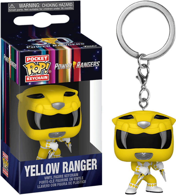FUN72153 Power Rangers 30th Anniversary - Yellow Ranger Pop! Keychain - Funko - Titan Pop Culture