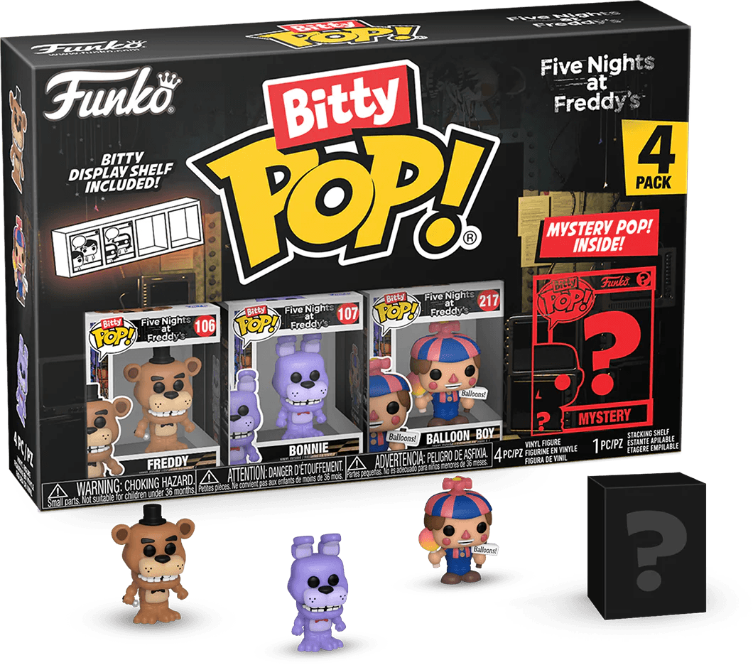 FUN73046 Five Nights at Freddy's - Freddy Bitty Pop! 4-Pack - Funko - Titan Pop Culture