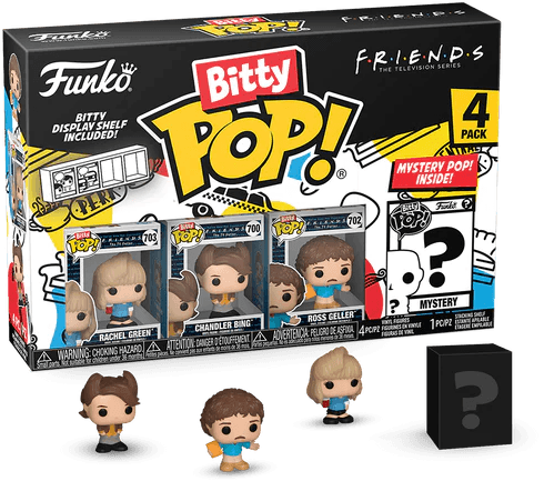 Friends - Rachel, Chandler, Ross & Mystery Bitty Pop! Vinyl Figure 4-Pack