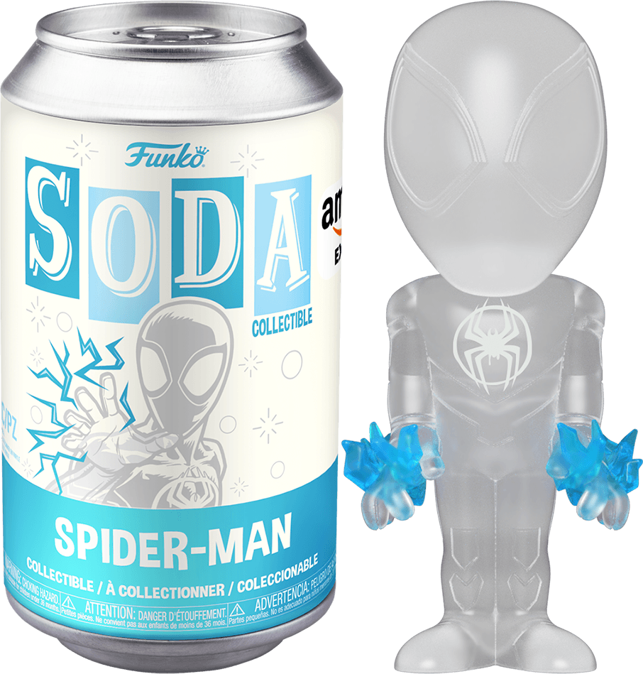 FUN73424 SpiderMan: Across the Spider-Verse - Spider-Man Camo (with chase) Vinyl Soda - Funko - Titan Pop Culture