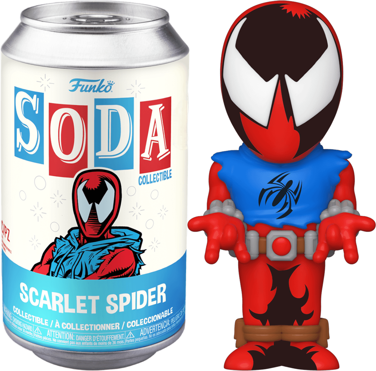 FUN73427 Spider-Man: Across the Spider-Verse - Scarlet Spider US Exclusive Vinyl Soda - Funko - Titan Pop Culture