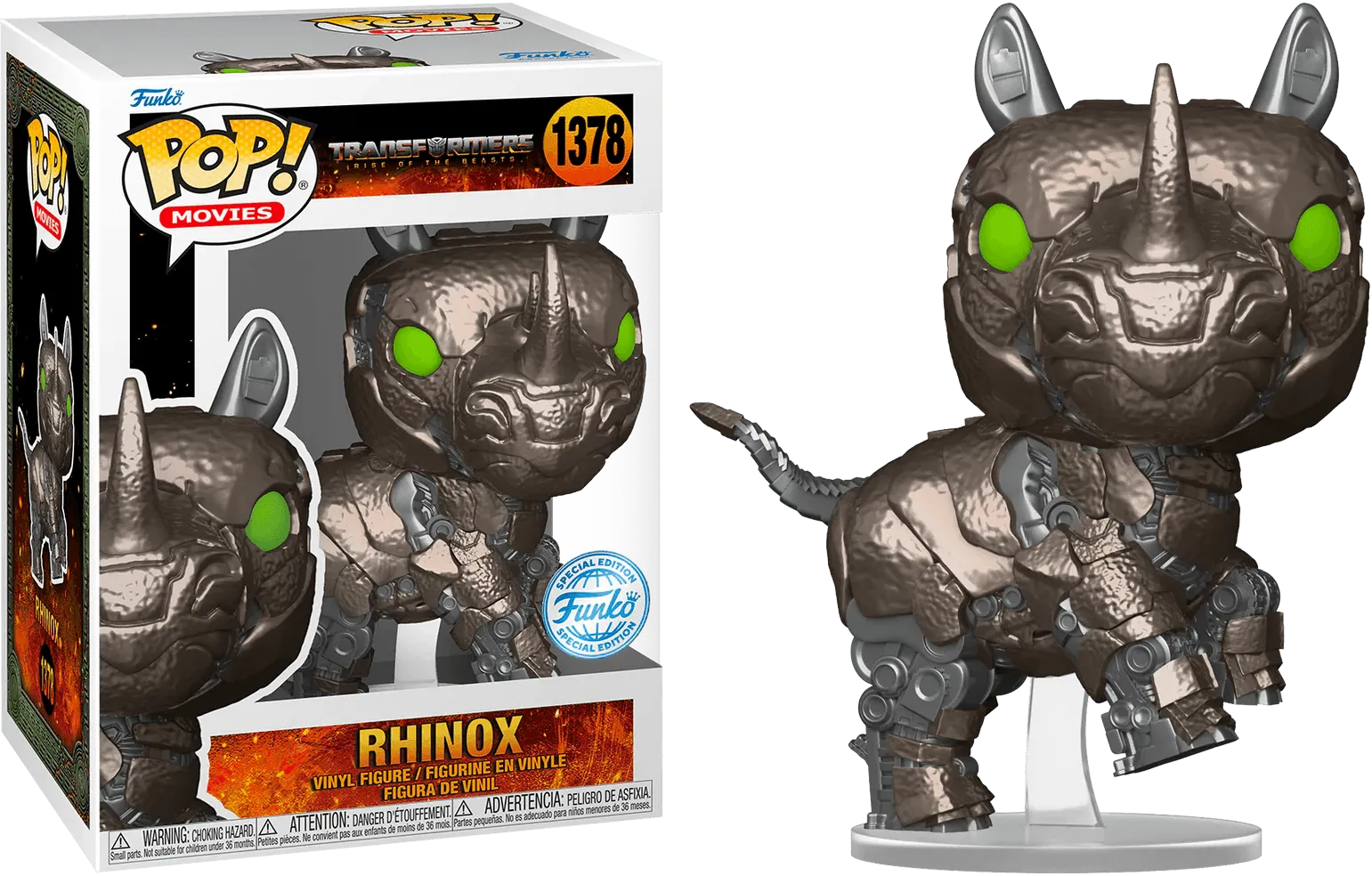 FUN73573 Transformers: Rise of the Beasts - Rhinox US Exclusive Pop! Vinyl [RS] - Funko - Titan Pop Culture