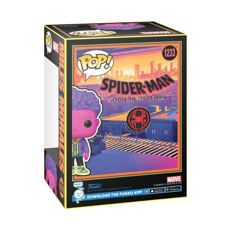 FUN73936 Spider-Man: Across the Spider-Verse - Miles Morales US Exclusive Blacklight Pop! Vinyl [RS] - Funko - Titan Pop Culture