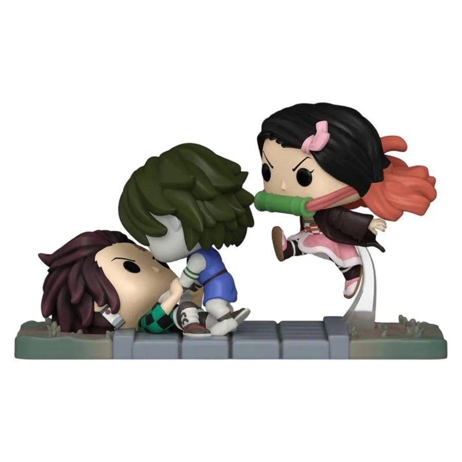 FUN73984 Demon Slayer - Tanjiro & Nezuko Vs Temple Demon US Exclusive Pop! Moment [RS} - Funko - Titan Pop Culture