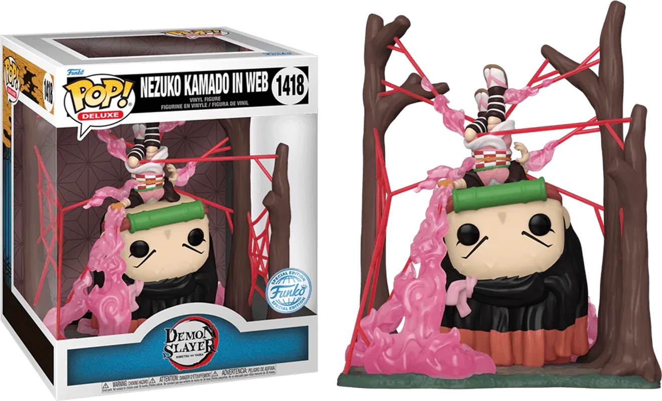FUN74185 Demon Slayer - Nezuko in Web US Exclusive Glow Pop! Deluxe [RS] - Funko - Titan Pop Culture