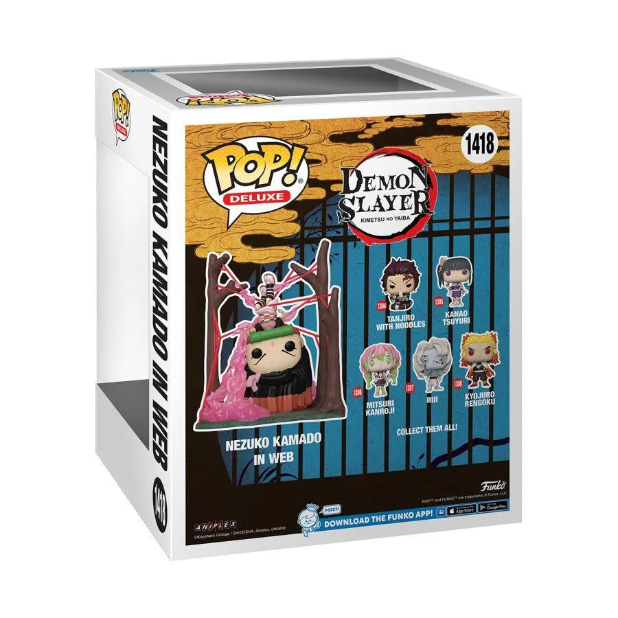 FUN74185 Demon Slayer - Nezuko in Web US Exclusive Glow Pop! Deluxe [RS] - Funko - Titan Pop Culture