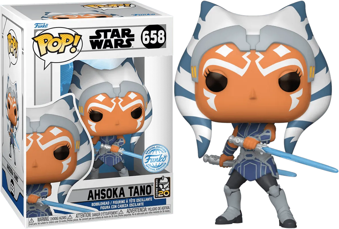 FUN74399 Star Wars: Clone Wars - Ahsoka Tano 20th Anniversary US Exclusive Pop! Vinyl [RS] - Funko - Titan Pop Culture