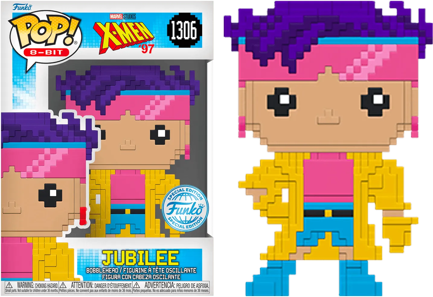 FUN74444 X-Men '97 - Jubilee 8-Bit US Exclusive Pop! Vinyl [RS] - Funko - Titan Pop Culture