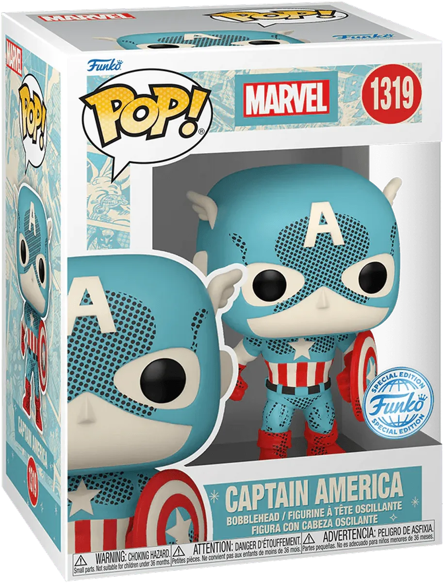 FUN74479 Marvel Comics: D100 - Captain America Retro Reimagined Pop! Vinyl [RS] - Funko - Titan Pop Culture