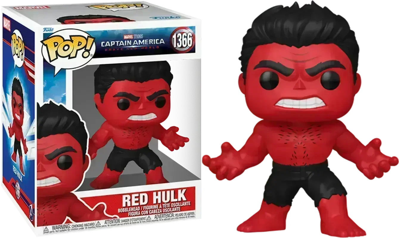 FUN75994 Captain America: Brave New World - Red Hulk 6" Pop! Vinyl - Funko - Titan Pop Culture