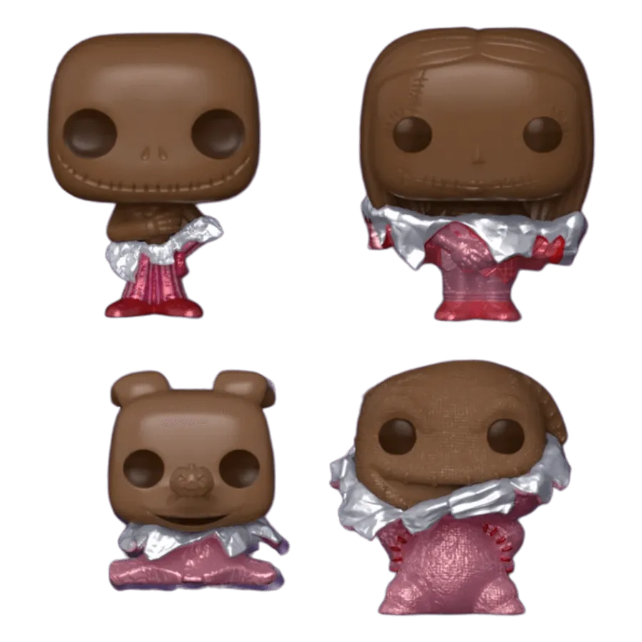 FUN76224 The Nightmare Before Christmas: Valentines 2024 - Pocket Pop Heart Box 4-Pack - Funko - Titan Pop Culture