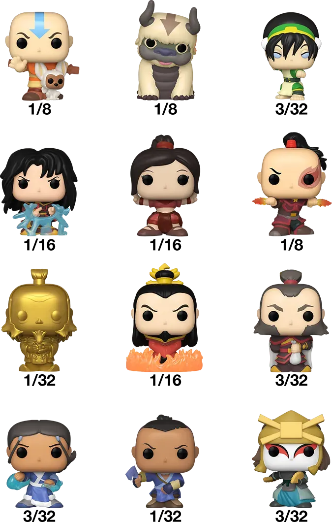 FUN76387 Avatar: The Last Airbender - Bitty Pop! Assortment (Display of 32) - Funko - Titan Pop Culture