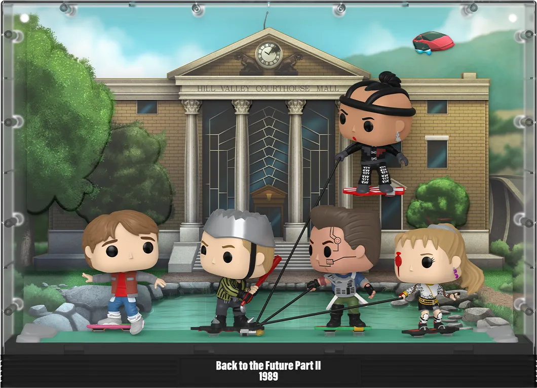 FUN76563 Back to the Future - Hoverboard Chase Scene US Exclusive Pop! Moment Deluxe [RS] - Funko - Titan Pop Culture