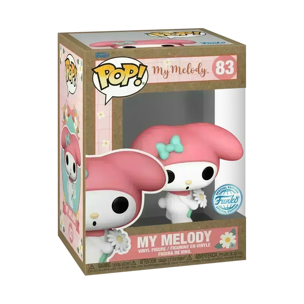 FUN76722 Hello Kitty - My Melody (with flower) US Exclusive Pop! Vinyl [RS] - Funko - Titan Pop Culture