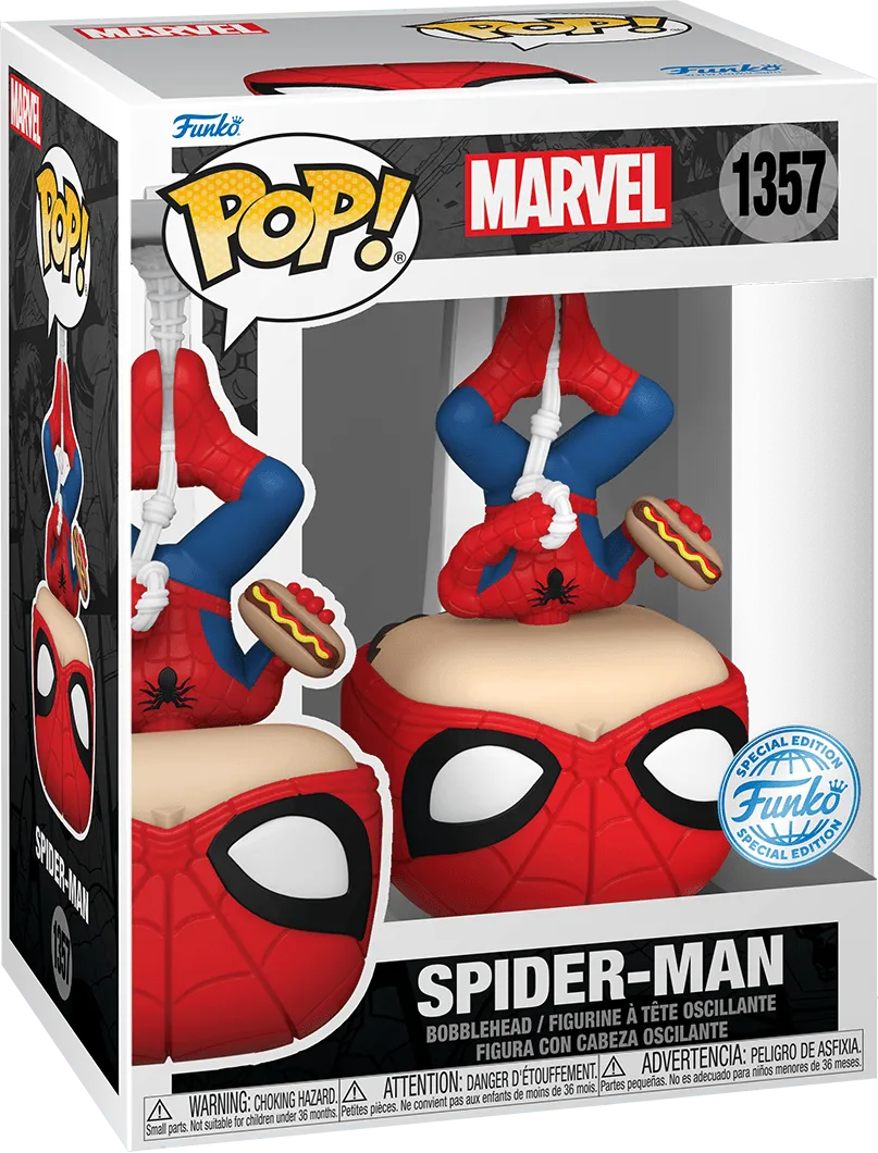 FUN77388 Spider-Man - Spider-Man (with Hot Dog) US Exclusive Pop! Vinyl [RS] - Funko - Titan Pop Culture