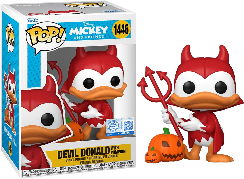 FUN77398 Disney - Devil Donald with Pumpkin (with chase) US Exclusive Pop! Vinyl [RS] - Funko - Titan Pop Culture
