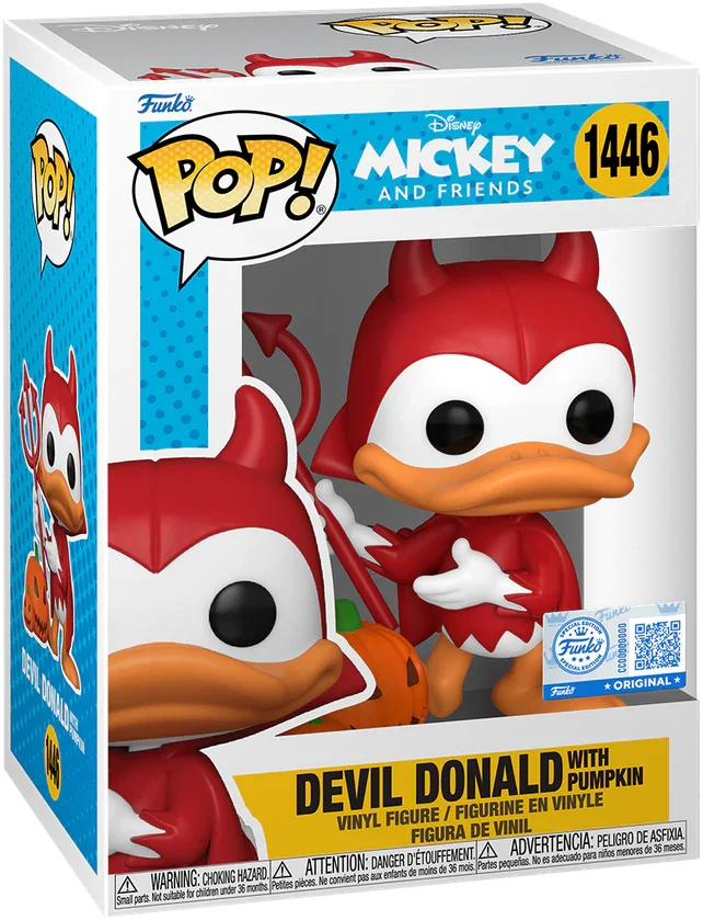 FUN77398 Disney - Devil Donald with Pumpkin (with chase) US Exclusive Pop! Vinyl [RS] - Funko - Titan Pop Culture