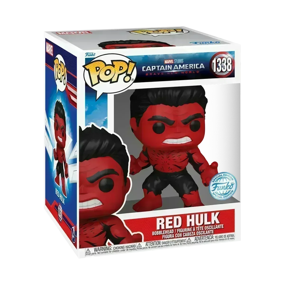 FUN77489 Captain America: Brave New World - Red Hulk 6" Deco US Exclusive Pop! Vinyl [RS] - Funko - Titan Pop Culture
