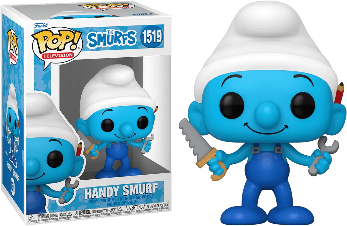 FUN79258 Smurfs - Handy Smurf Pop! Vinyl - Funko - Titan Pop Culture