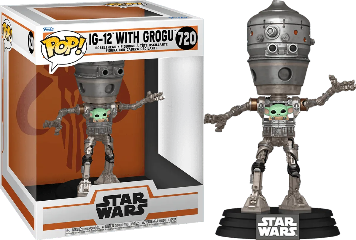 FUN80001 Star Wars - IG-12 with Grogu Pop! Deluxe - Funko - Titan Pop Culture