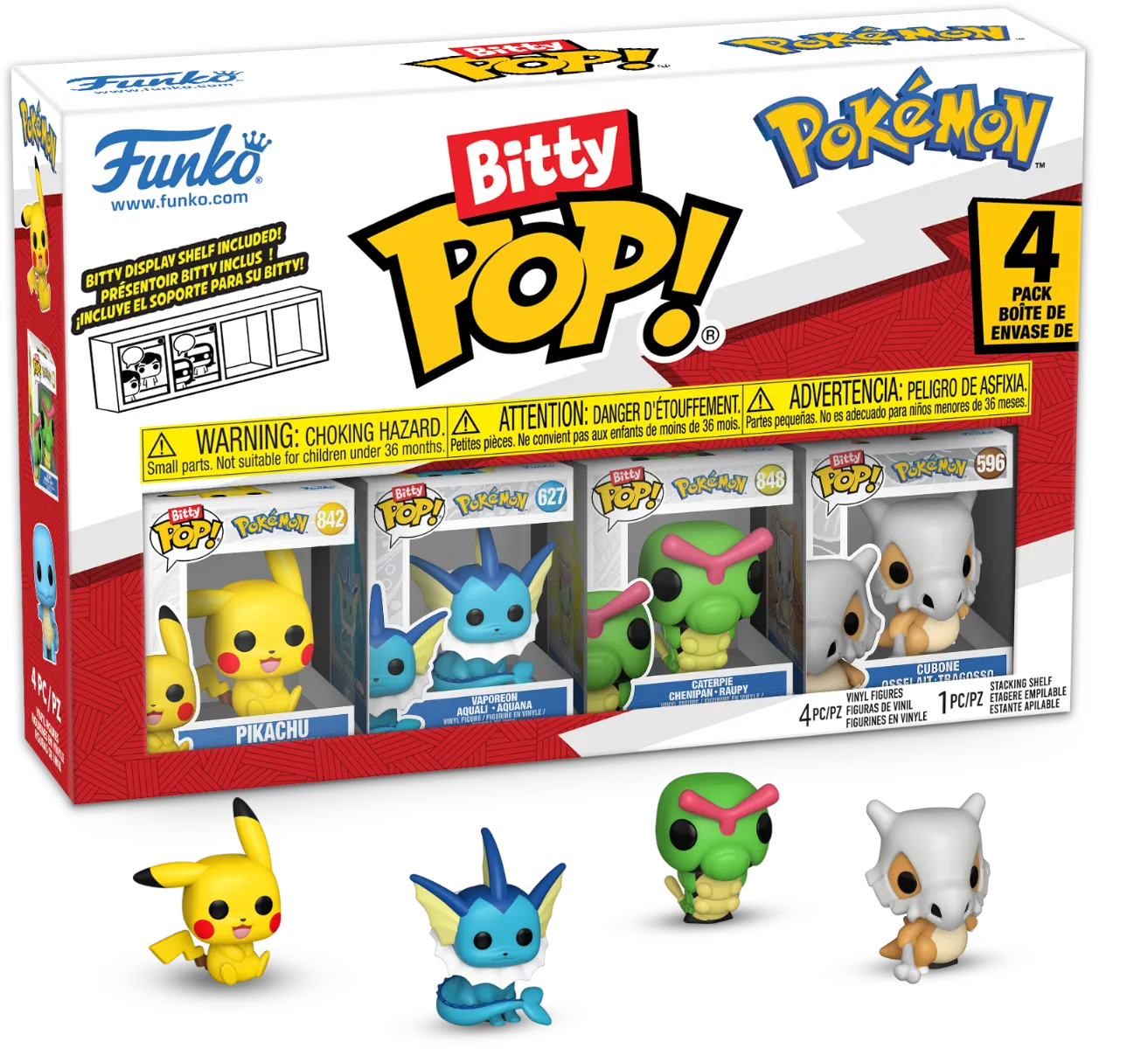 FUN81132 Pokemon - Pikachu Bitty Pop! 4-Pack - Funko - Titan Pop Culture