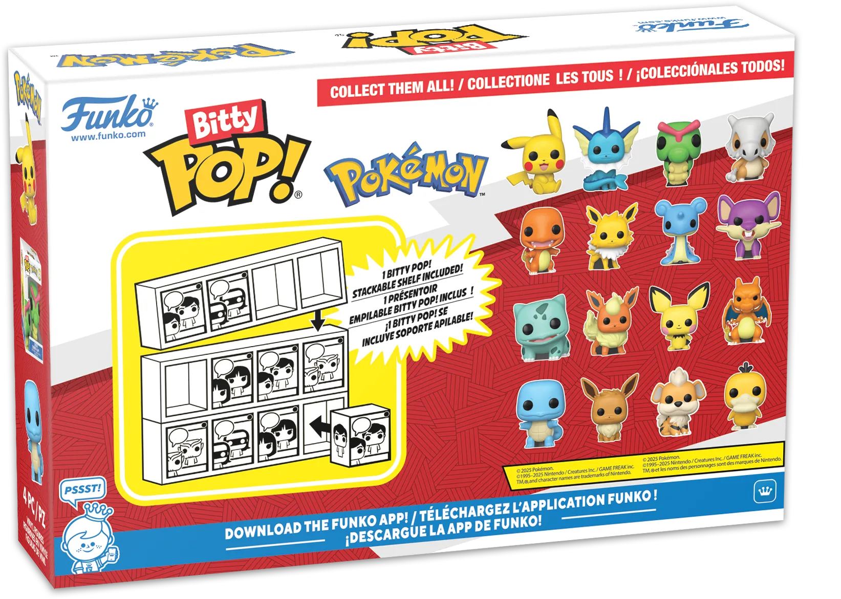 FUN81132 Pokemon - Pikachu Bitty Pop! 4-Pack - Funko - Titan Pop Culture