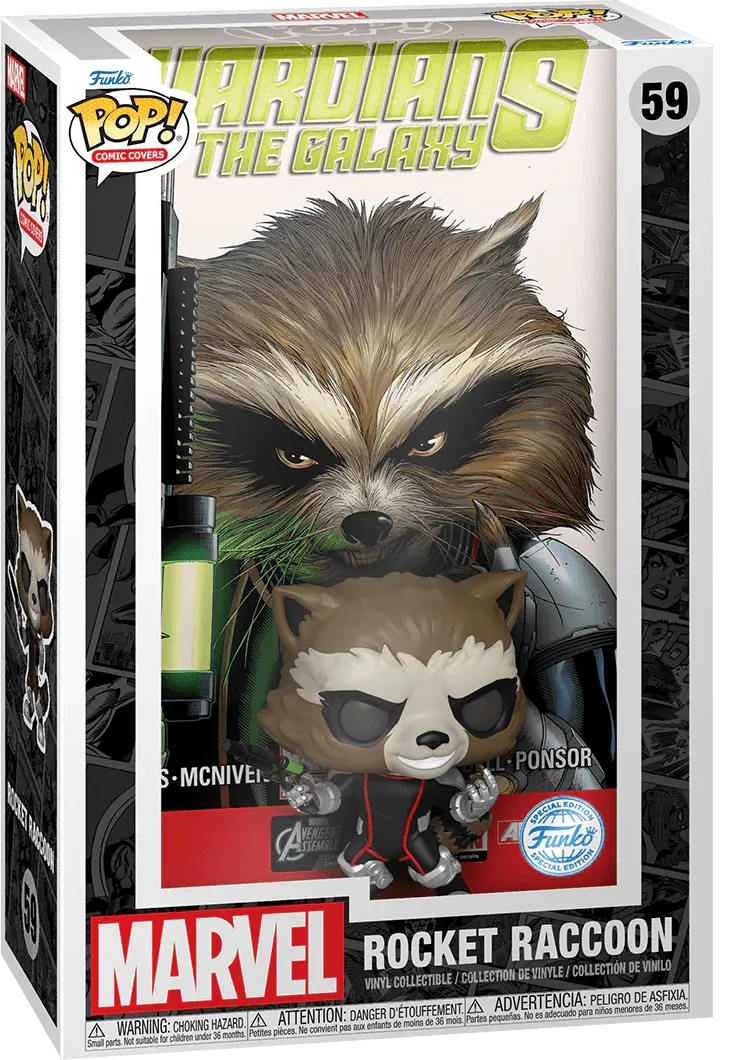 FUN81839 Guardians of the Galaxy - Rocket Raccoon US Exclusive Pop! Comic Cover [RS] - Funko - Titan Pop Culture